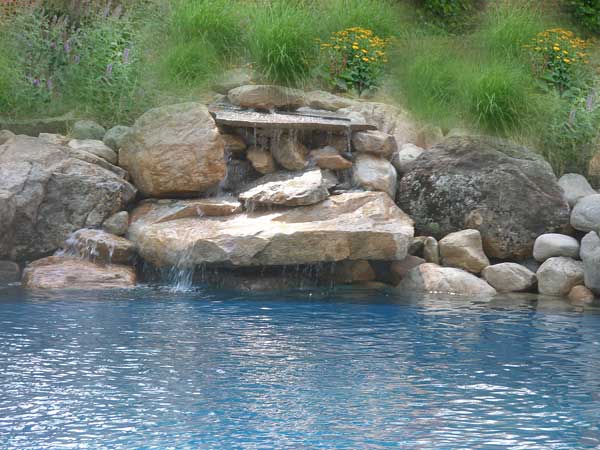 swimming pool waterfall